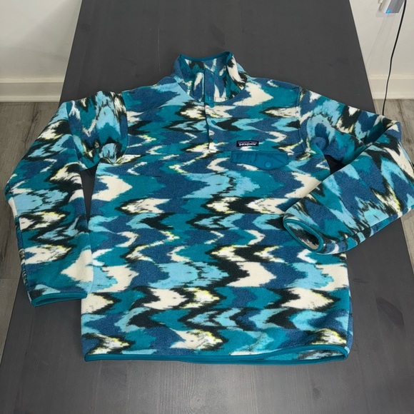 Patagonia Synchilla Snap-T Fleece Women’s Trout Tales Elwha Blue - Picture 3 of 9